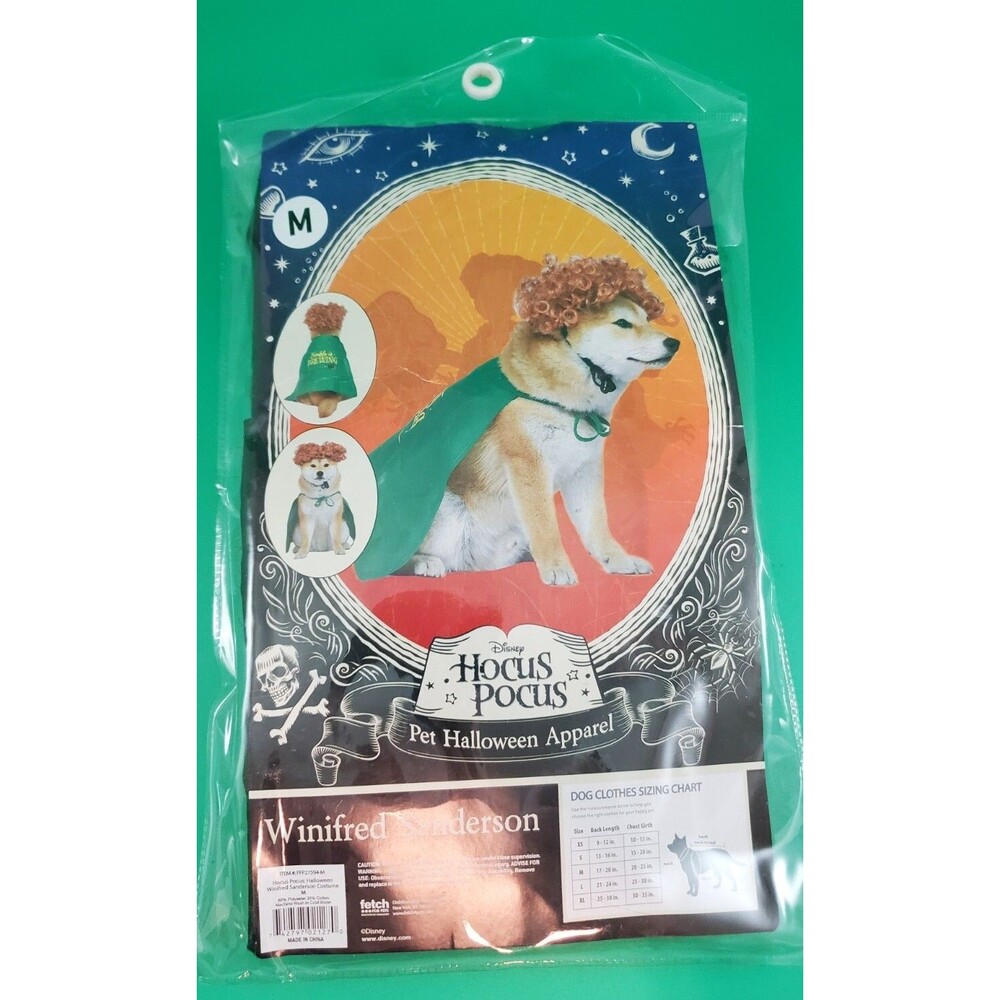 Disney Hocus Pocus Winifred Sanderson Pet Halloween Apparel Dog Costume M Medium